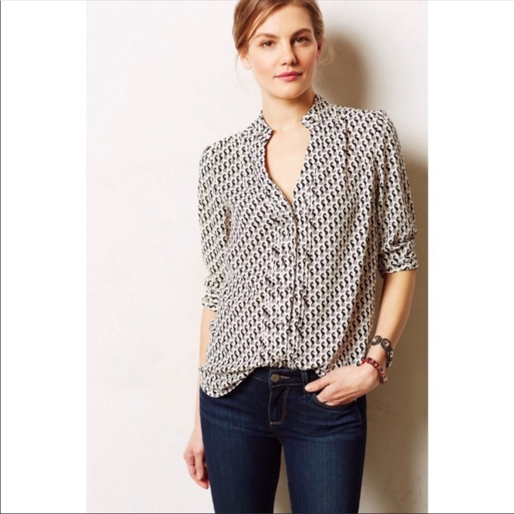 Anthropologie Moulinette Soeurs Seahorse Blouse